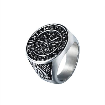 CHURINGASJZ-0034 Stainless Steel Norse Wedding Ring