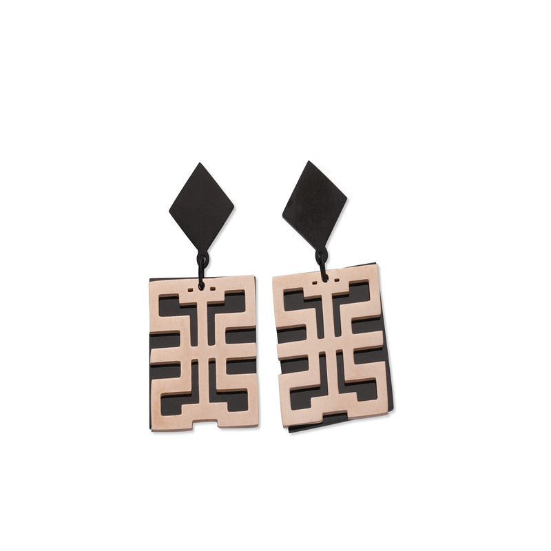 CHURINGASEH-0033 Stainless steel geometric earrings
