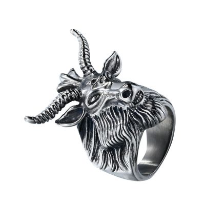 CHURINGASJZ-0057 Stainless Steel Goat Ring