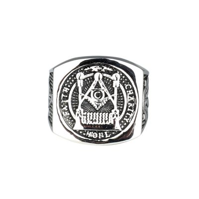 CHURINGASJZ-0067 Stainless Steel Masonic Rings