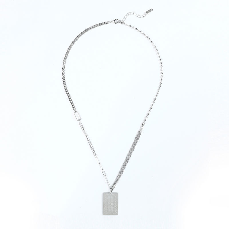 CHURINGASXL-0035 stainless steel playing card necklace