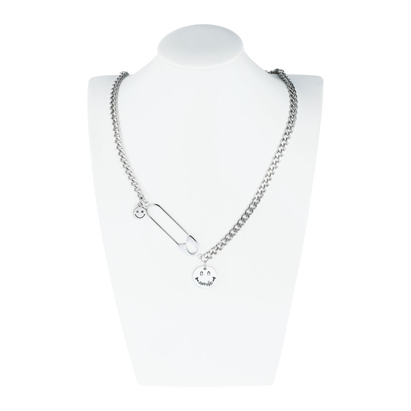 CHURINGASXL-0036 stainless steel smile necklace