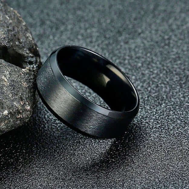 black tungsten rings for men