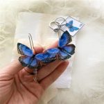 blue real butterfly jewelry