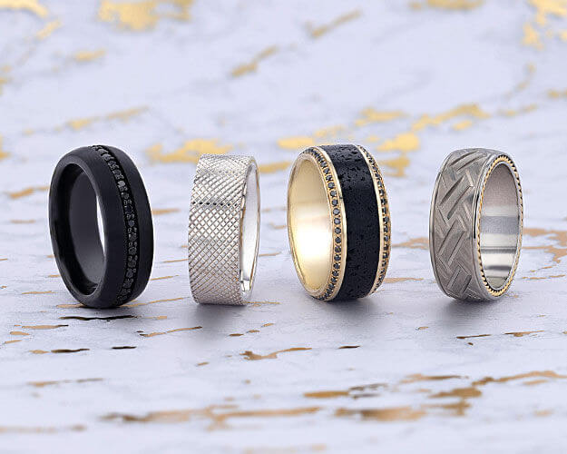 wedding tungsten rings for men