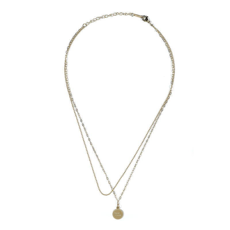 CHURINGASXL-0015 gold plated layer necklace