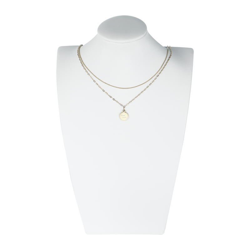 CHURINGASXL-0015 gold plated layer necklace