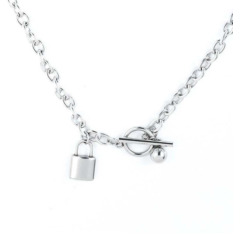 CHURINGASXL-0021 Lock Necklace, toggle necklace