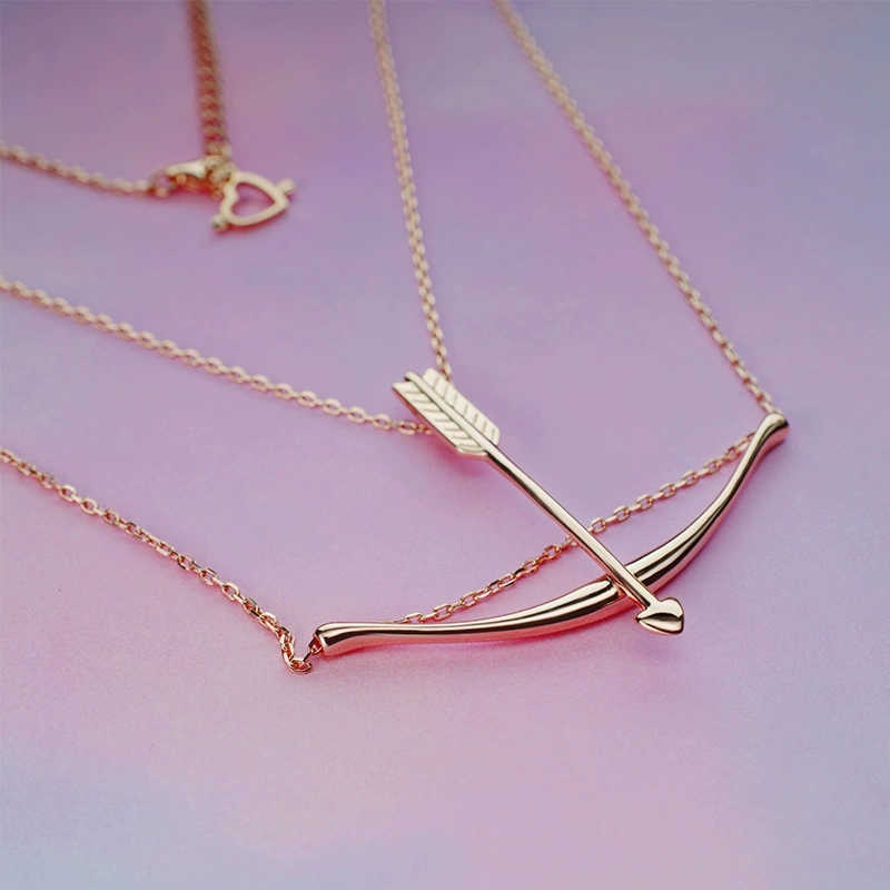 Gold Plated Stainless Steel Arrowhead Necklace