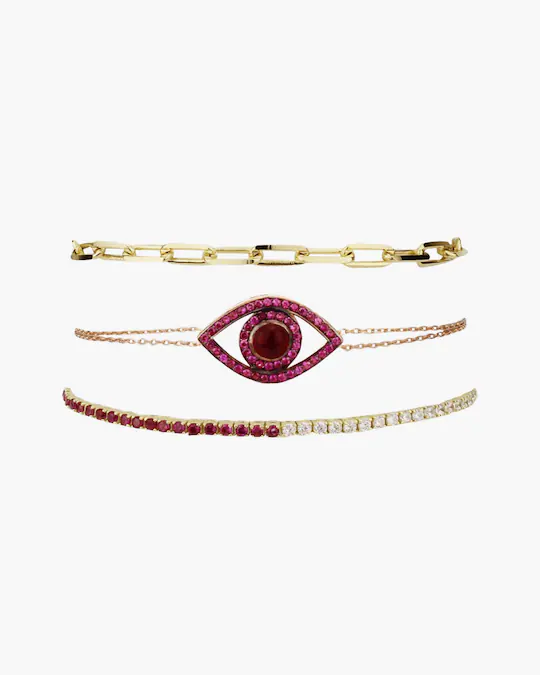 red evil eye bracelet