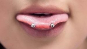 Snake bite tongue rings