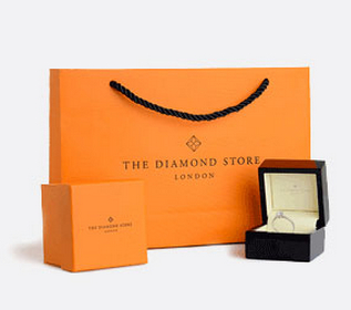 The luxury packaging offered for free with all jewellery by TheDiamondStore.co.uk in London