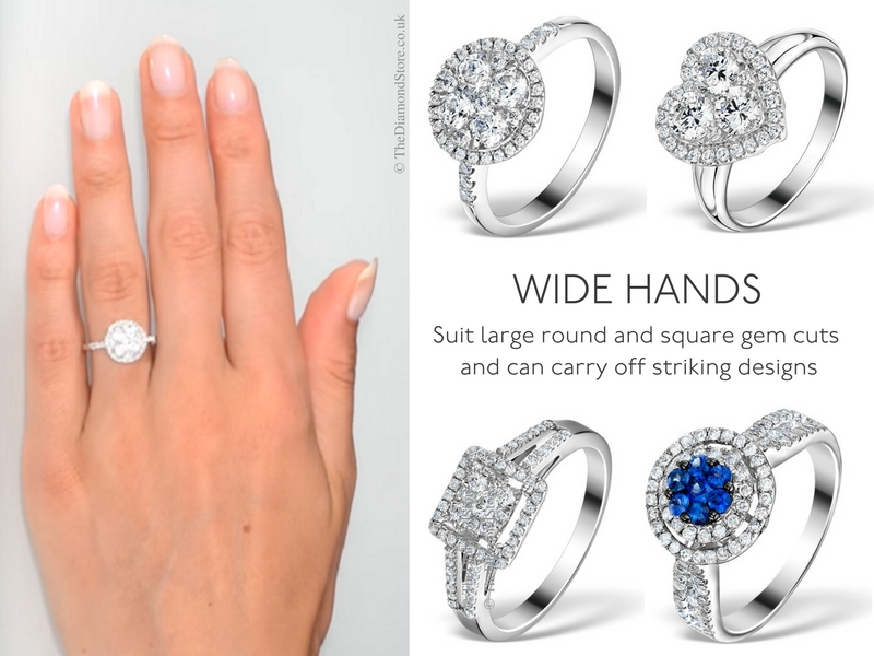 Best Engagement Ring for Your Hand - wide hands