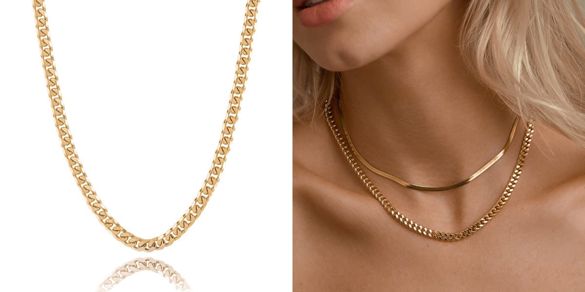 7mm Cuban link chain necklace