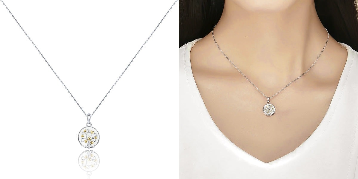 Pearly tree of life necklace