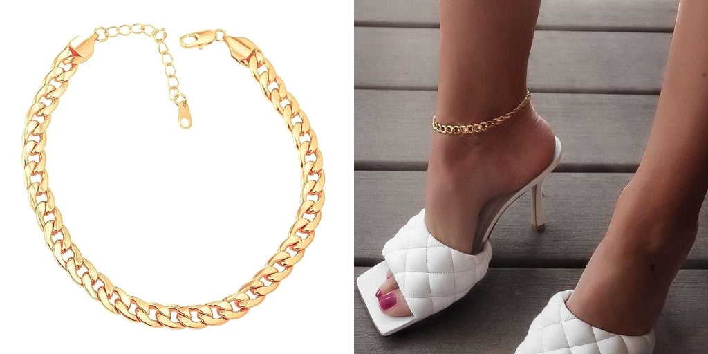 Cuban link ankle chain