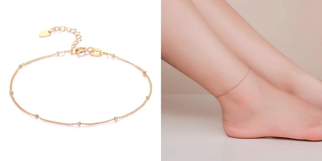 Rose gold vermeil ankle chain