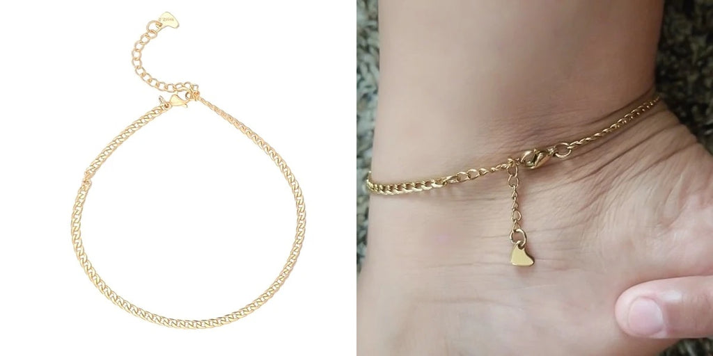 Curb chain anklet