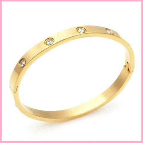 Gold bangle bracelet for women
