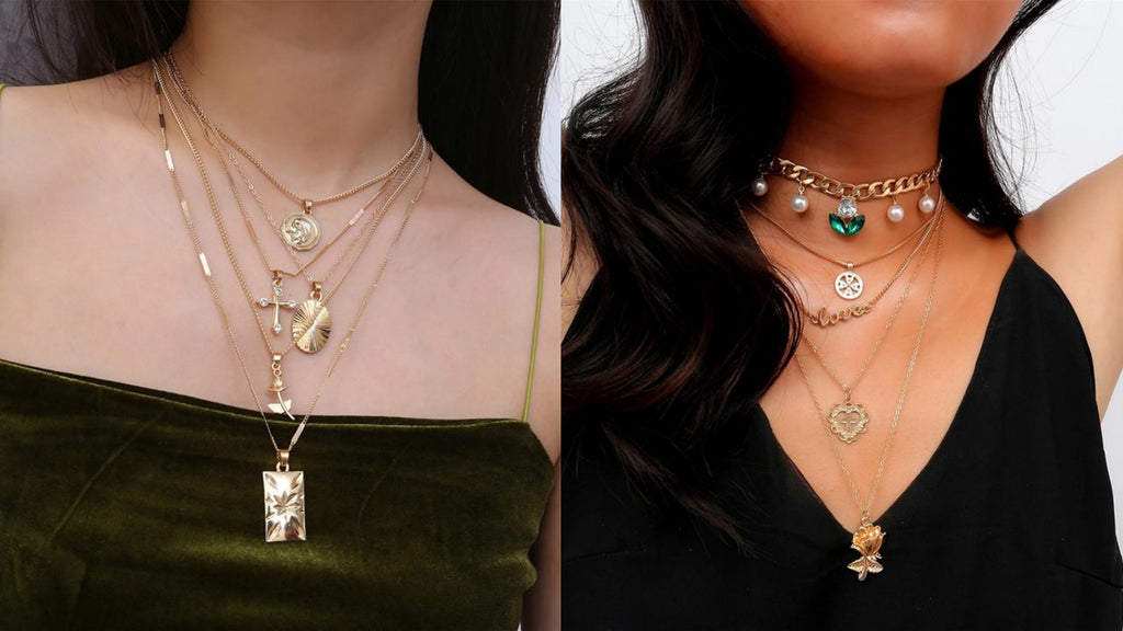 Layered Cross Necklaces