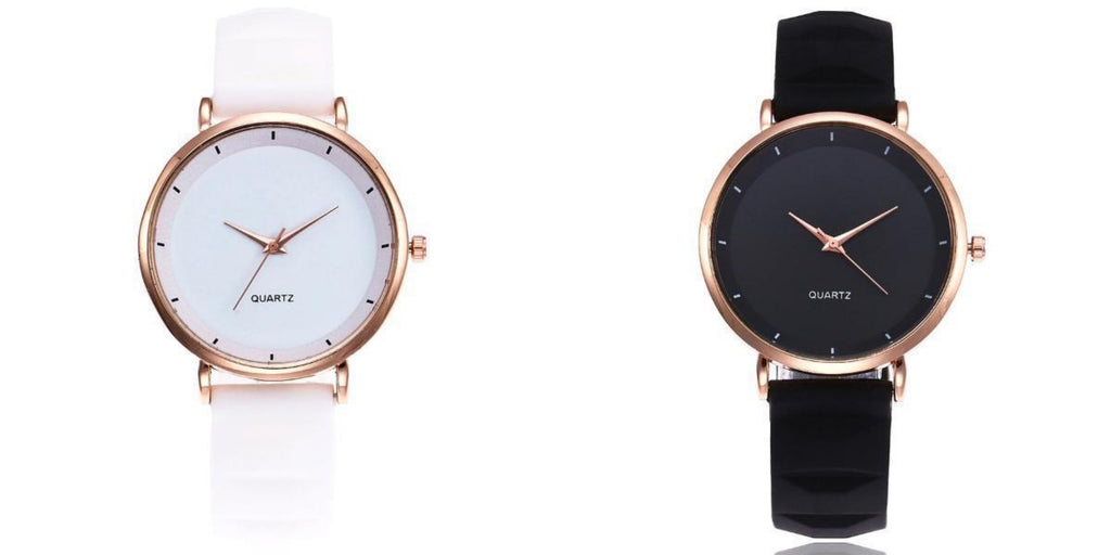 Simple Watch With Silicone Strap For Women