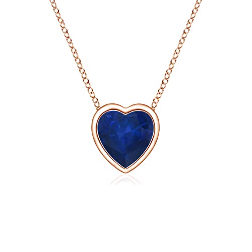 Angara Sapphire Heart Shaped Necklace