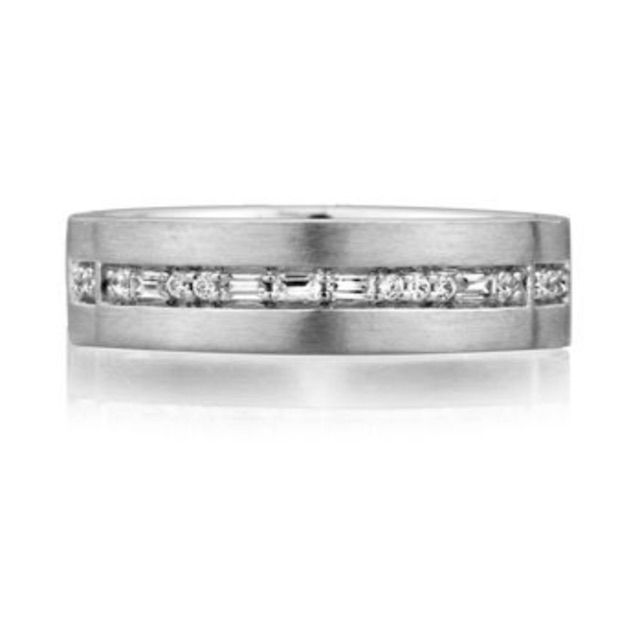 A.Jaffe Morse Code Men's Diamond Ring