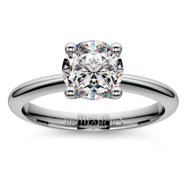 Brilliance Knife Edge Solitaire Engagement Ring 