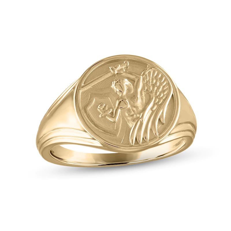 engraved gold signet ring from Kay Jewelers