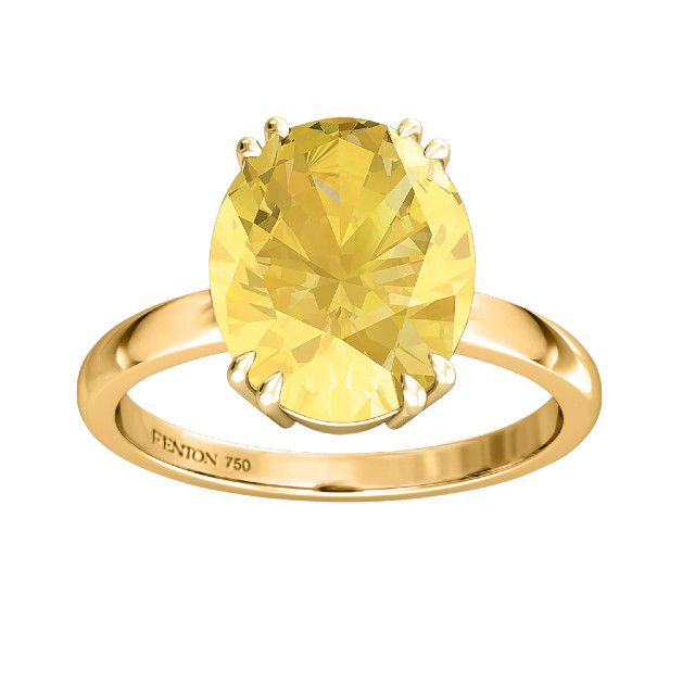 yellow sapphire solitaire ring
