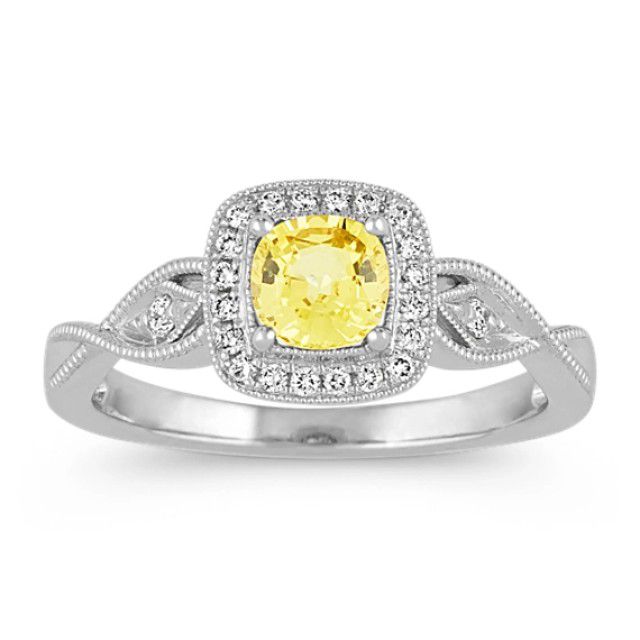 vintage yellow sapphire ring