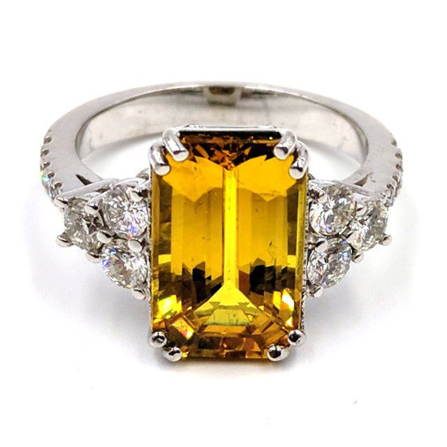 yellow sapphire diamond ring