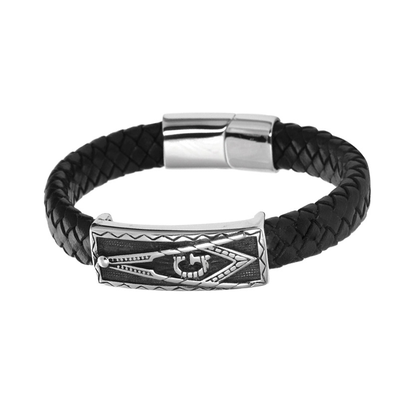 PSSZ-0001 Masonic leather bracelet